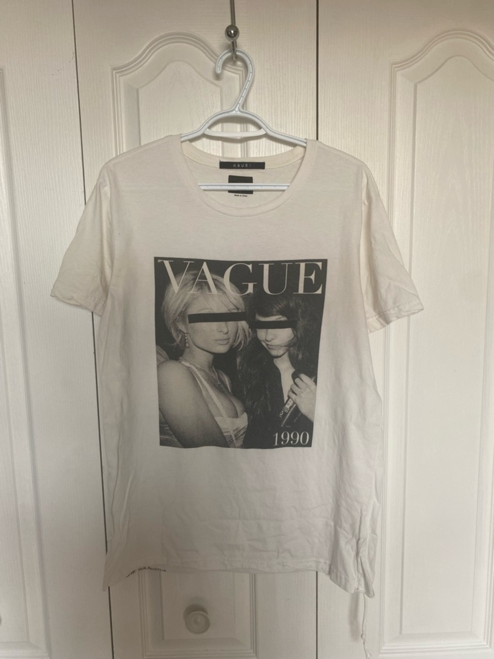 Ksubi Off-White 'VAGUE' 1990 Photo Graphic Tee